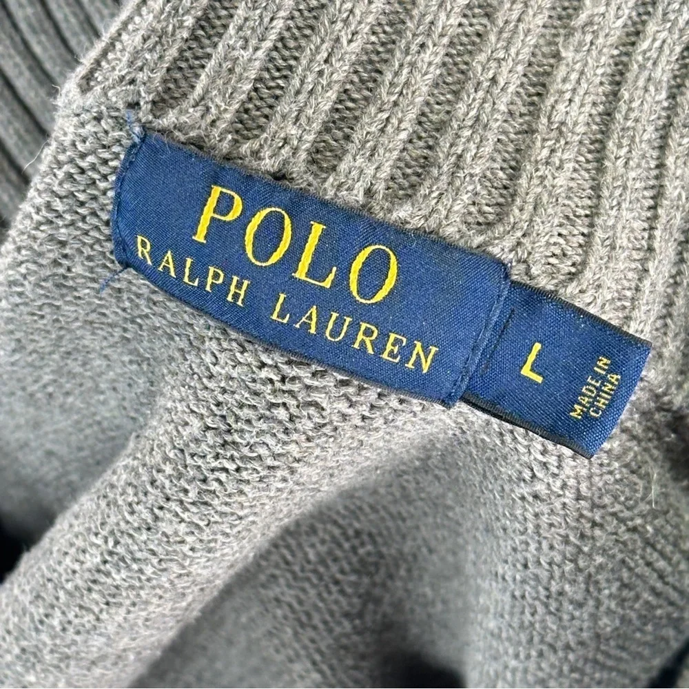 Polo Ralph Lauren Gray Zip-Up Sweater
